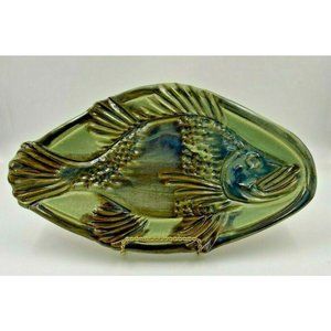 Emperor Snapper Handmade Pottery Plate by Ohio Ceramic Artist Megan Dull
